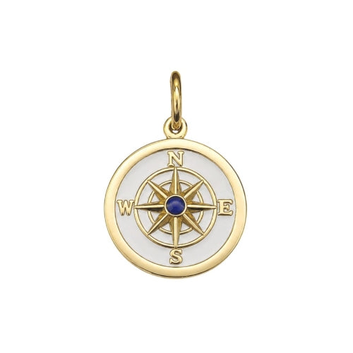 Small Pendant-True North Compass, Gold