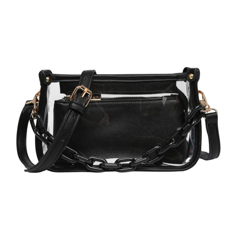 Clear Stadium Hydrobag - Black/White