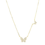 Cz Butterflies Necklace