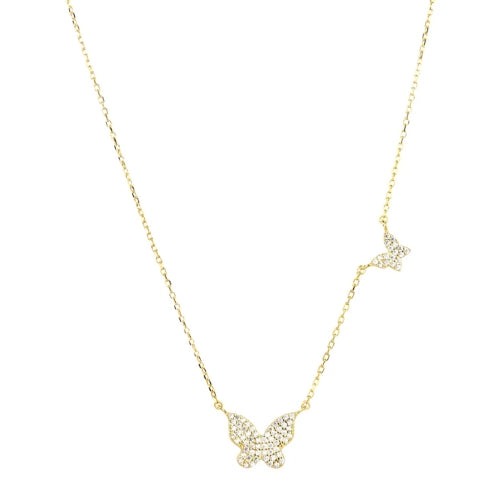 Cz Butterflies Necklace