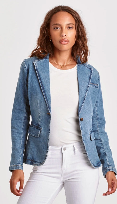Denim Jacket with Embroidery