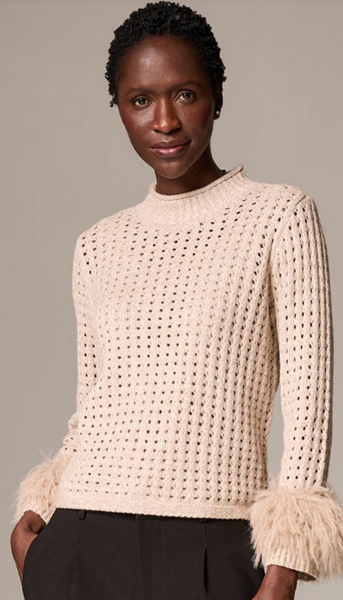 Party Cuff Pointelle Sweater