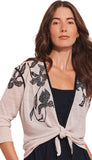 Inked Blooms 4-Way Cardigan