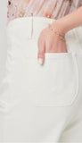 Anessa Welt Patch Pockets Raw Hem - Ecru