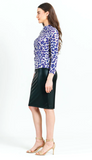 Drape Neck Side Ruched Top