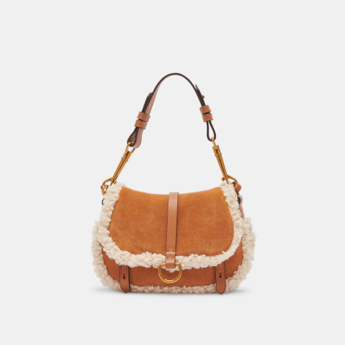 Rylee Suede Saddlebag with Shearling