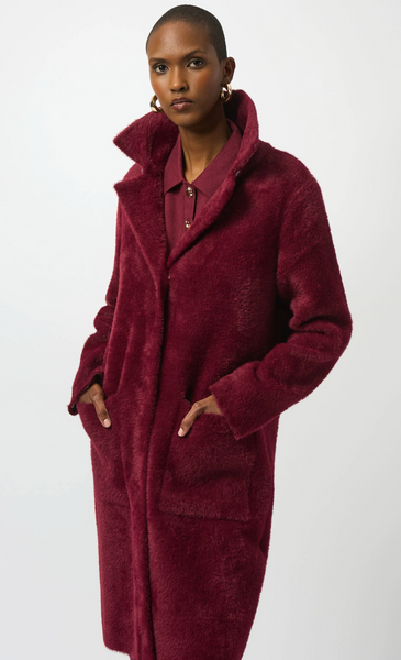 Faux Fur Sweater Coat