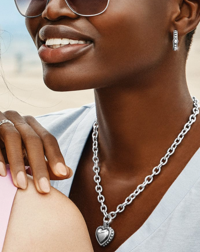 Pretty Tough Bold Heart Necklace