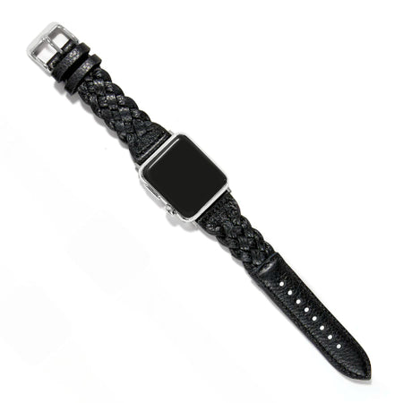 Sutton Braided French Blue Leather Watch Band