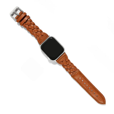 Sutton Braided Black Leather Watch Band