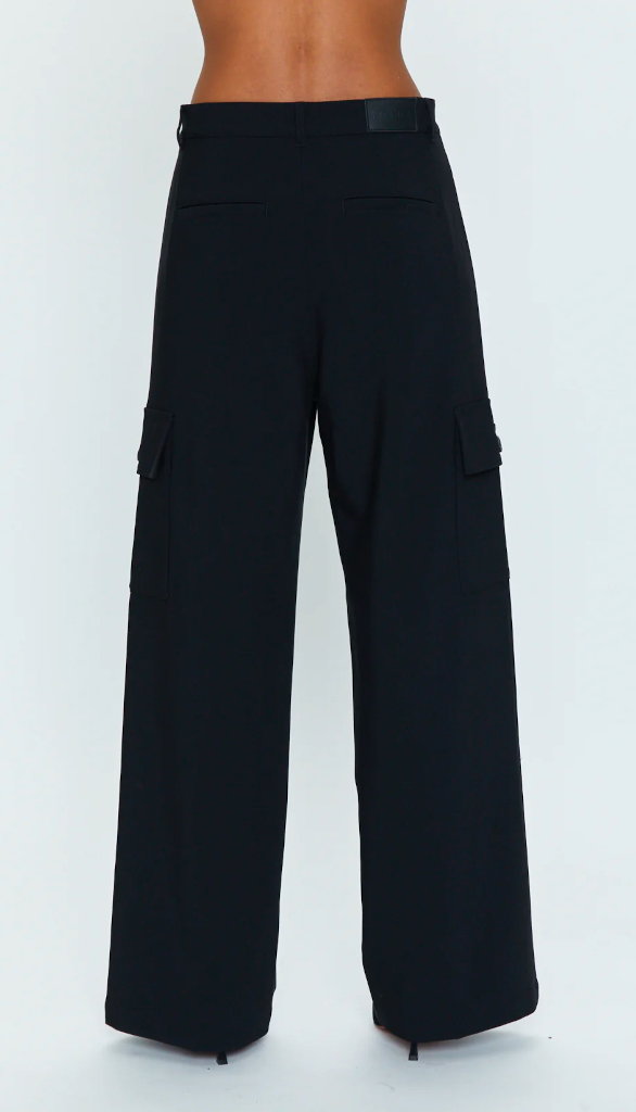 Brynn High Rise Relaxed Cargo - Black