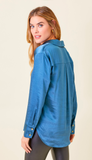 Button Down Silky Relaxed Shrt