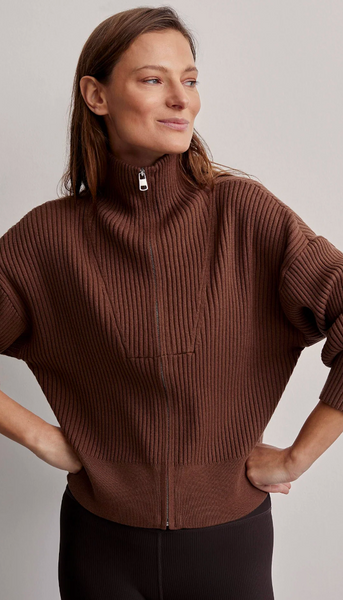 Carmen Rib Knit Zip Through
