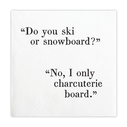 5X5 Paper Napkin- Do You Ski?