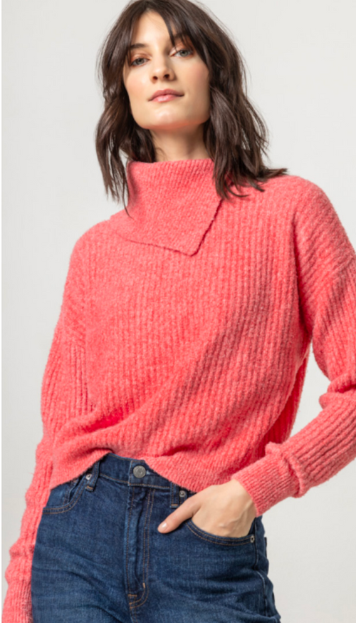 Easy Split Collar Sweater