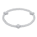 Signature Cross-Sterling 3Mm Bead