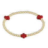 Signature Cross 3mm Bead Bracelet