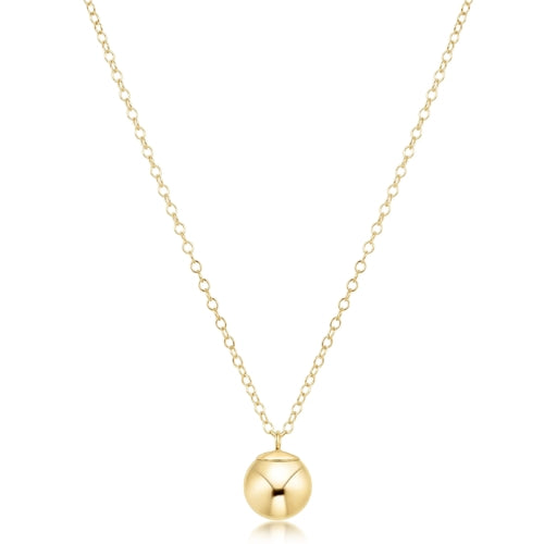 Classic Gold 8Mm Charm-16" Necklace