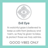 Evil Eye Medium Pendant - Black/Silver