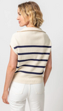 Half Zip Striped Sweater
