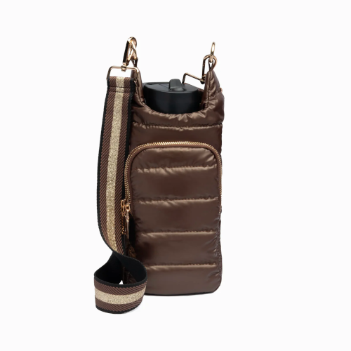 Hydrobag With Strap - Brown With Gold Strap