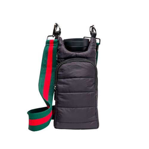 Hydrobag With Strap - Black Matte With Red & Green