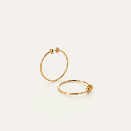 Pebble Dot Medali Reversible French Wire Earrings - Amethyst