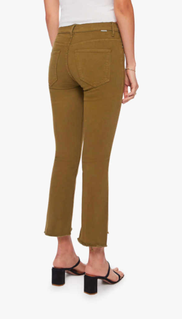The Insider Crop Step Fray - Fir Green
