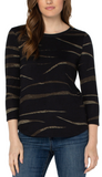 3/4 Sleeve Knit Tee