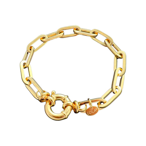 Oval Bracelet 7.1 mm 7"- Gold