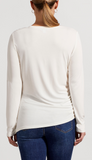 Long Sleeve Crew Neck With Side Ruching