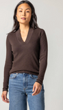 Long Sleeve Shawl Neck