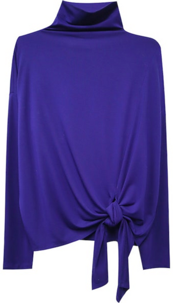 Mock Neck Tie Top