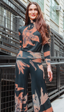 Pleated Mock Neck Top
