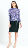 Drape Neck Side Ruched Top