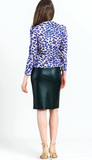 Drape Neck Side Ruched Top