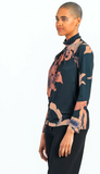 Pleated Mock Neck Top