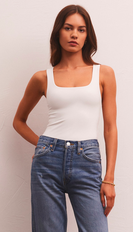 Sloane Jersey Denim Muscle Top