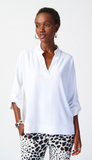 Woven Boxy Top with Dolman Sleeves