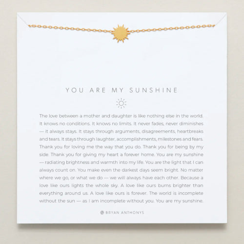 You Are My Sunshine Icon - Gold