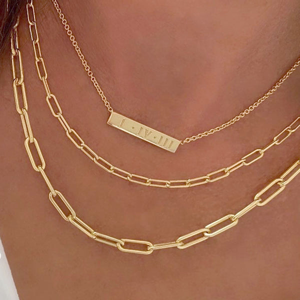 Oval 5 mm Chain 18" - Gold