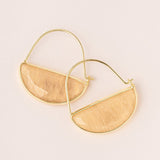 Stone Prism Hoop Earring - Citrine