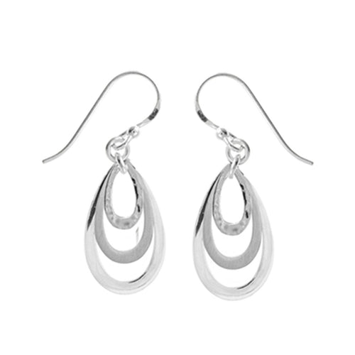 Matte Hammered Hoop Earrings