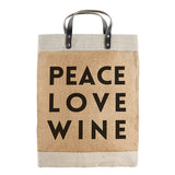 Market Tote - Peace Love Wine