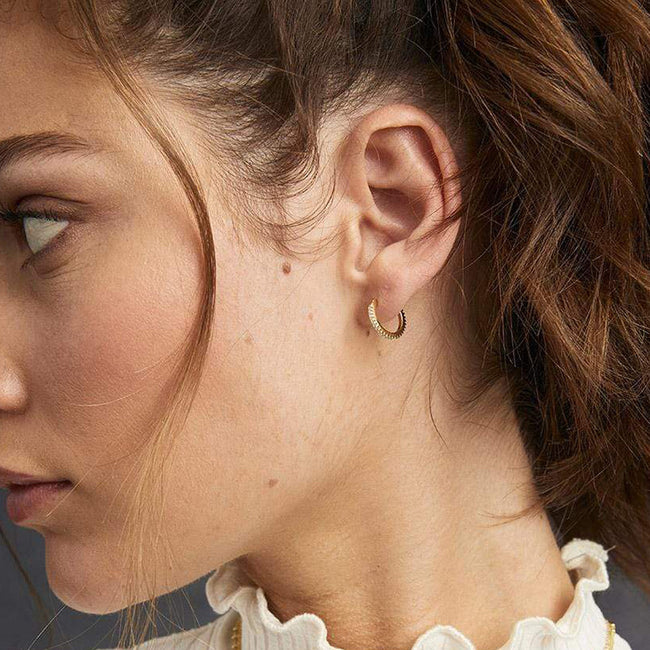 Shimmer Huggie Earrings