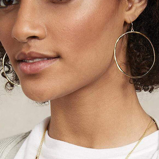 G Ring Hoop Earrings - Gold