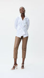 Tie Front Blouse - Vanilla
