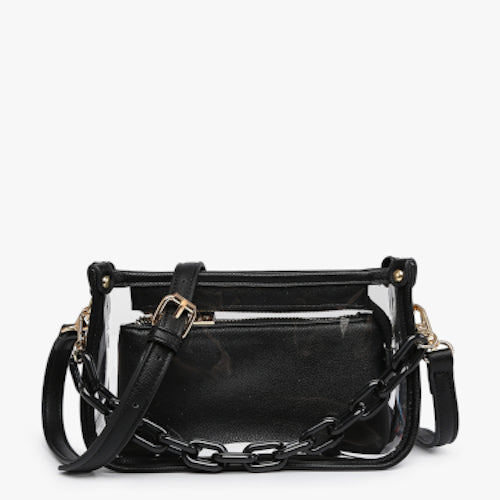 Jessica Clear Stadium Bag - Black