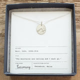 Mountain Round Charm Necklace
