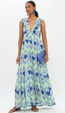 Ruffle V-Neck Maxi